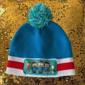 Blue Peanuts Snoopy Charlie Brown Christmas Beanie Hat